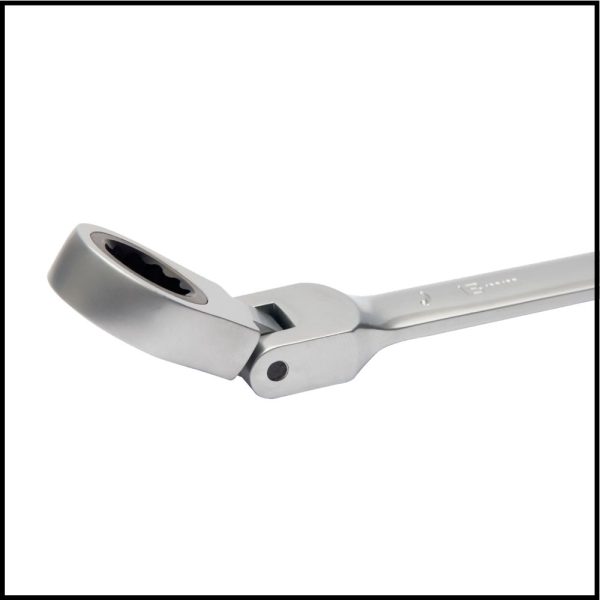 Juego de Llaves Combinadas de Cabeza Flexible con Crique con Soporte - 8 Piezas - Irimo