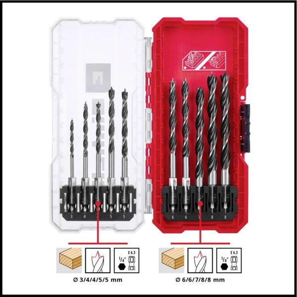 Juego de Mechas para Madera - 10 Piezas - KWB