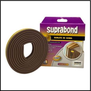 Burlete de Goma Autoadhesivo - Perfil D - 5,2 Mtrs. x 6 mm. x 9 mm - Suprabond