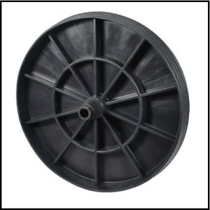 Rueda de PVC Compacta para Carretilla 350 x 65 Mm. - Eje de 5/8" - Carga hasta 150 Kg. - Ruedas Hofer
