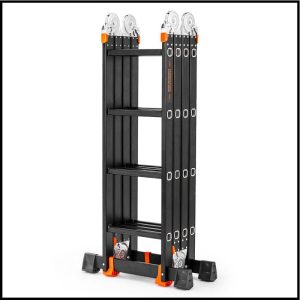 Escalera de Aluminio - 4 tramos - 6 Posiciones Regulables - Hamilton