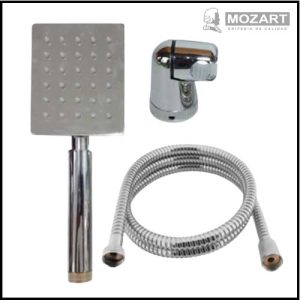 Duchador Rectangular Metálico con Flexible de 1,5 mtrs. y Soporte - Mozart