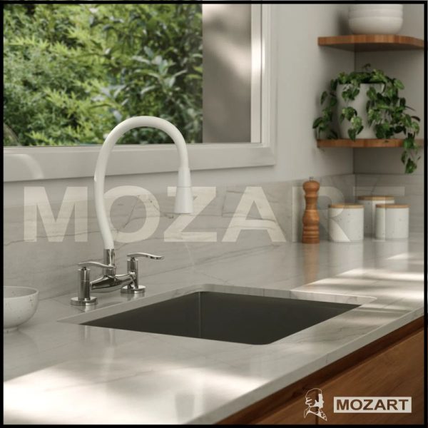 Mezcladora para Cocina Mesada - Pico Cono Flexible de Color - Línea Seúl - Mozart