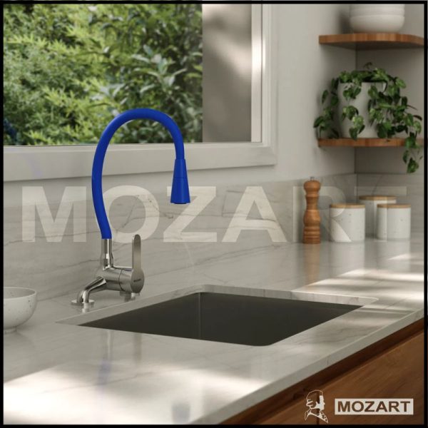 Mezcladora Monocomando para Cocina Mesada - Pico Cono Flexible de Color - Línea Seúl - Mozart