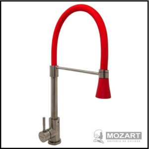 Monocomando para Cocina Mesada - Engomado y con Puente - Pico Cono - Línea Dallas - Mozart