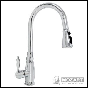 Monocomando para Cocina Mesada con Rociador Extraíble - Línea Singapur - Mozart