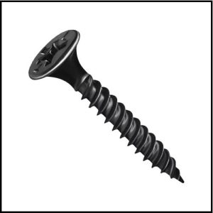 Tornillo negro autoperforante - paso fino - punta aguja - TEL