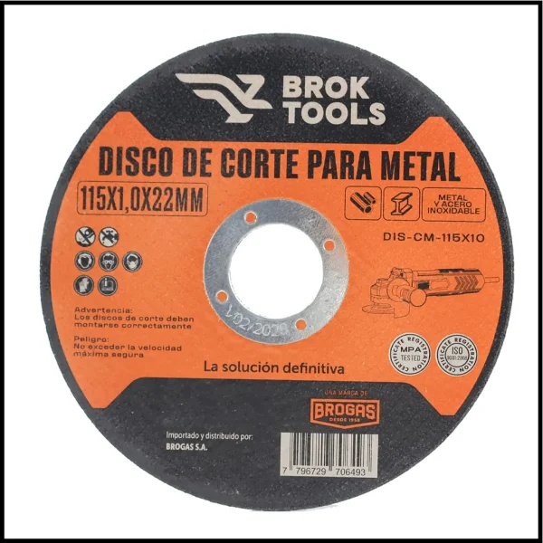 Disco de Corte para Metal - Broktools - Brogas